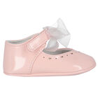 Baby Girls Pink Bow Pre Walker Shoes, 3, hi-res